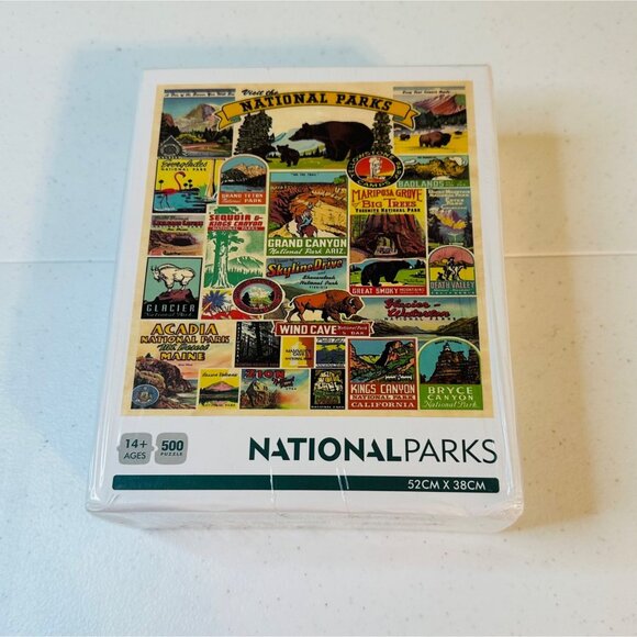 National Parks 500-Piece Puzzle Colorful Travel Posters Design 52cm X 38cm - Picture 1 of 6